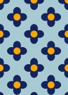 Blå Blomst- Orange thumbnail